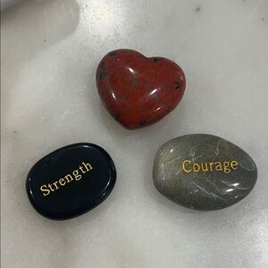 Heart and Inspirational Stones Set